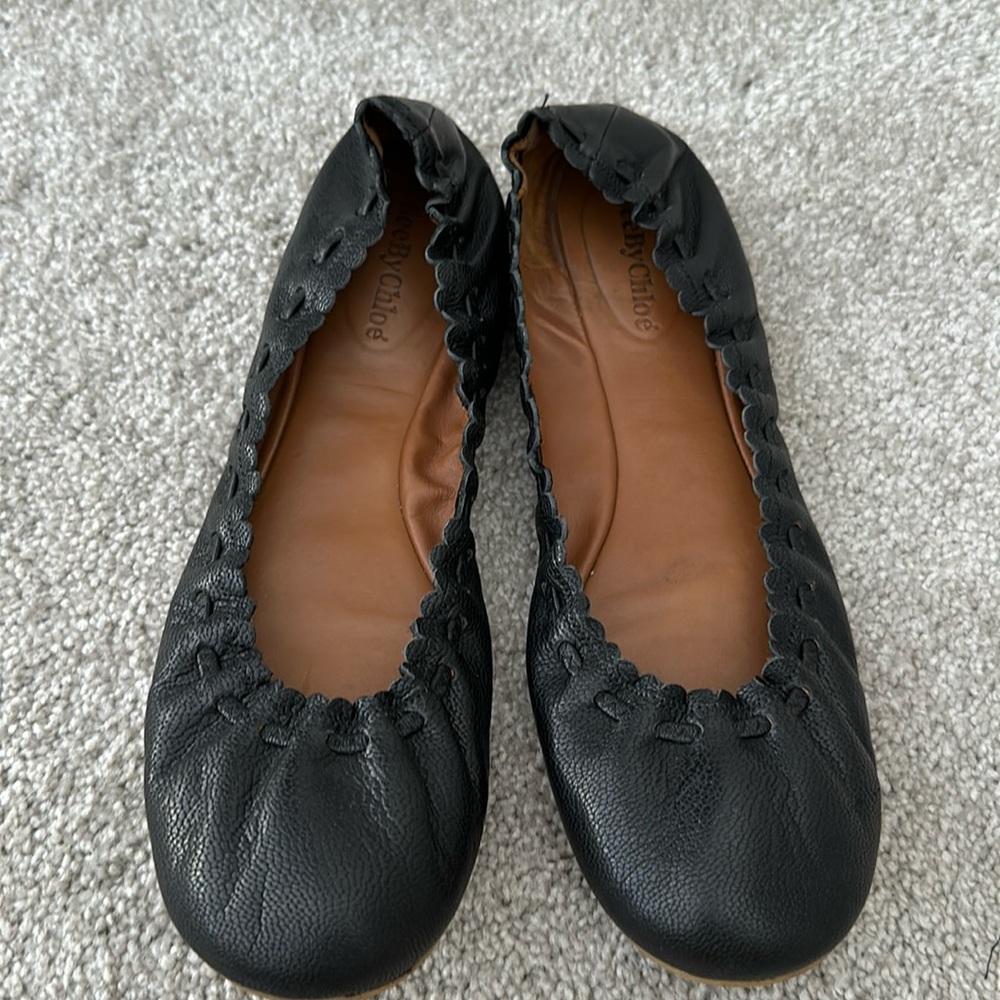 See by Chloe ballerina flats, size 39, black